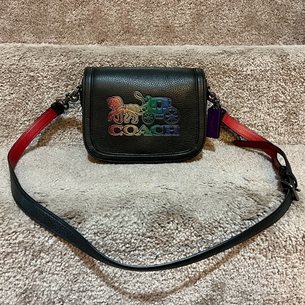 Coach Saddle Bag With Horse And Carriage